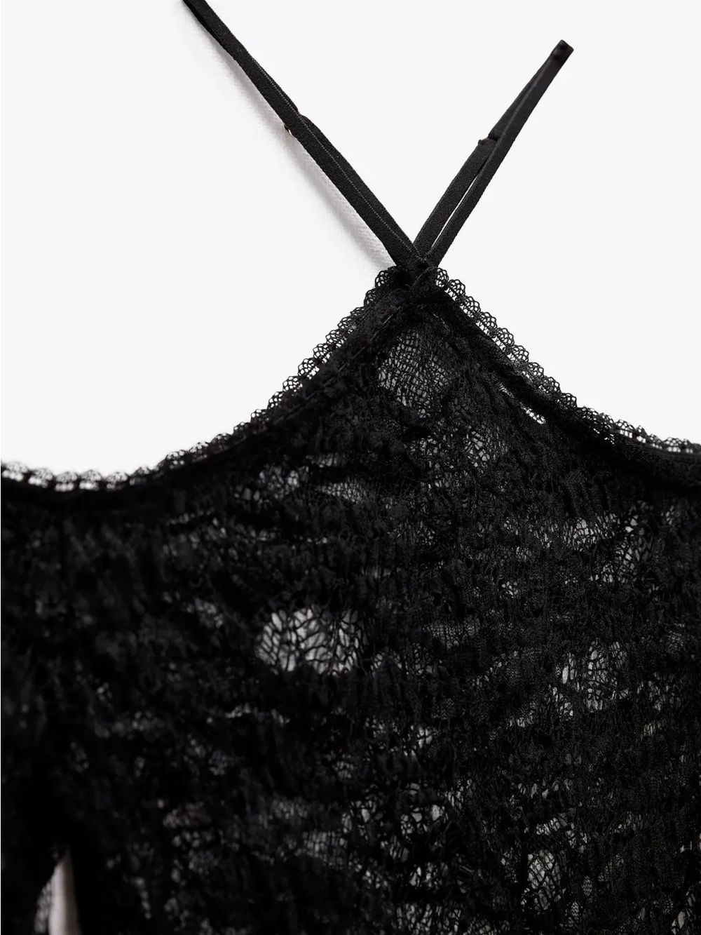 ZARA LACE BODYSUIT BLACK - Picture 4 of 4